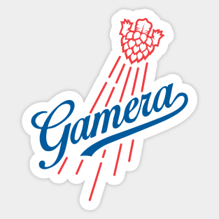 GAMERA - Baseball style parody Sticker